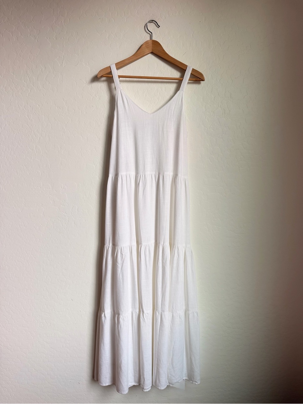 Angelic Splendid White Tiered Maxi Dress